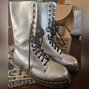 Dr. Martens Silver Foil Boots